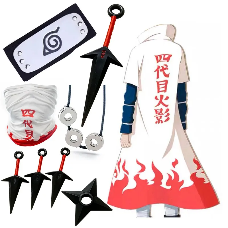 Anime Naruto Cosplay 4Th Uzumaki Naruto Costume adulte enfants Cape cadeaux d'halloween
