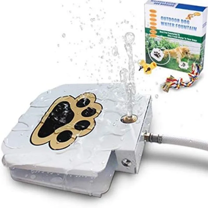 

Outdoor Dog Pet Water Sprinkler Easy Activated Dog Water Fountain Toy UPGRADE copper Valve Set step on Activated Water Dispenser