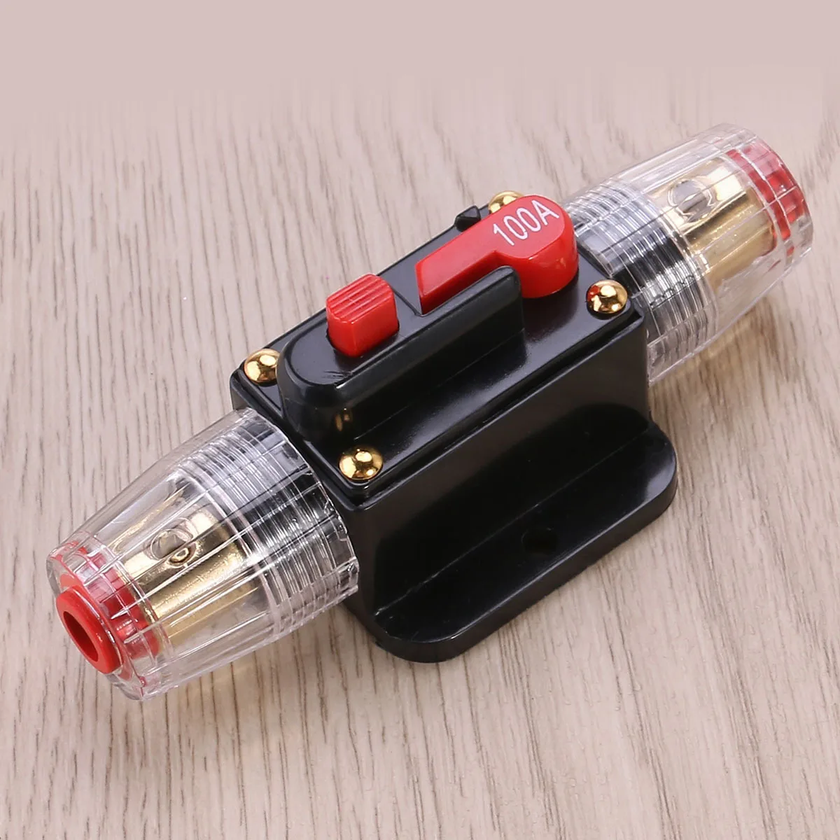 

100A Auto Car Protection Stereo Fuse Holders Inline Circuit Breaker Reset Fuse Inverter for Car Audio System Protection 12V-24V