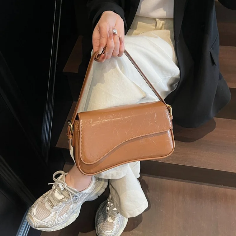 

Luxury Style Elegant Crossbody Handbag High End Leather Classic Design Casual Simple Vintage Popular Fashion Ladies Tote Bag