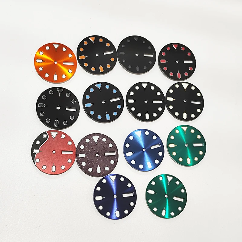 Replacement 28.5mm Dial Fit NH 36 Green Luminous Watch Hands Watches Accessory Parts Wristwatch Modification Part High Quality