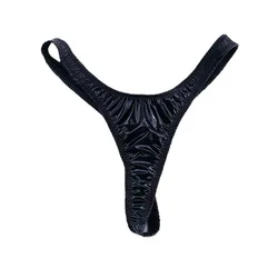 Perizoma da donna in pelle verniciata T-Back perizoma effetto bagnato Mutandine intimo