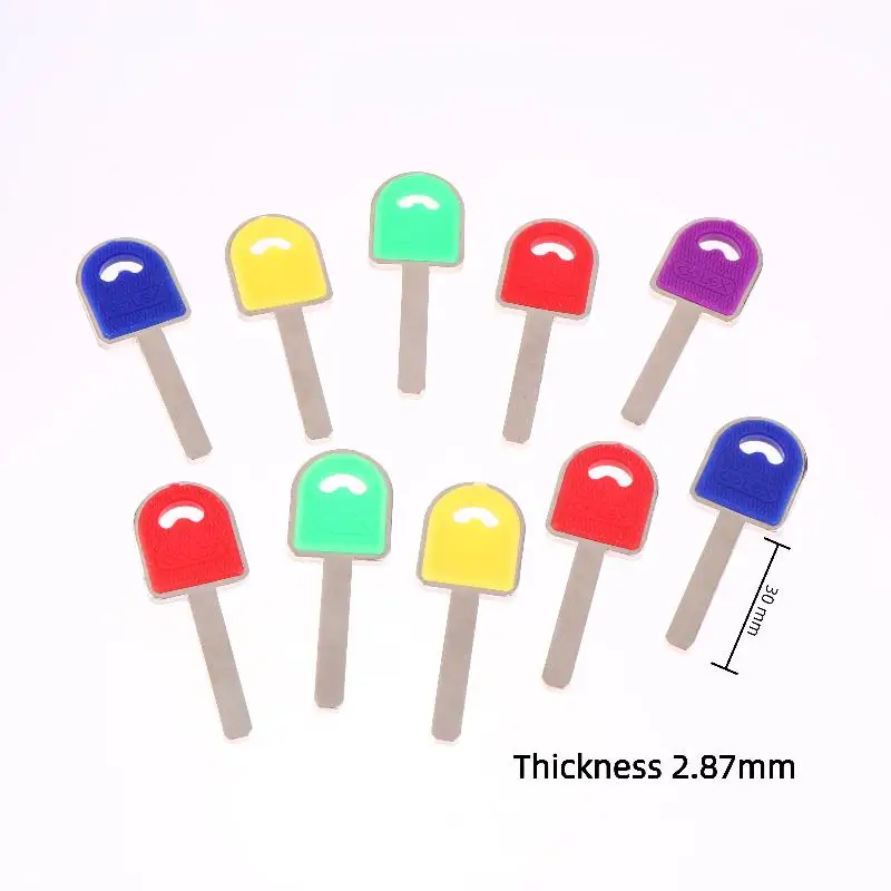 10Pcs/lot Colored Key Blank Sccessories For Shed/Chain/Gate/Garage Key Making Mold