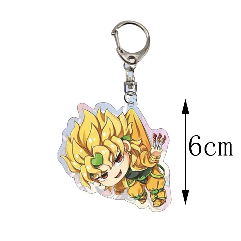 Anime JoJos Bizarre Adventure Keychain Figure Cosplay Pendant Metal Key Chain Car Keyring Bag Jewelry Gift For Fans Accessories