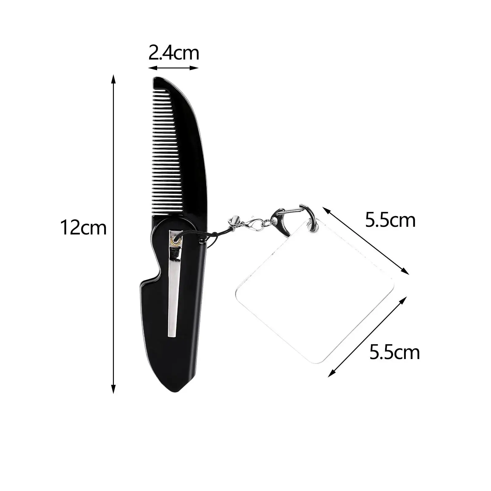 Pocket Comb for Men and Women with Keychain Portable Beard Gift Durable, Easy to