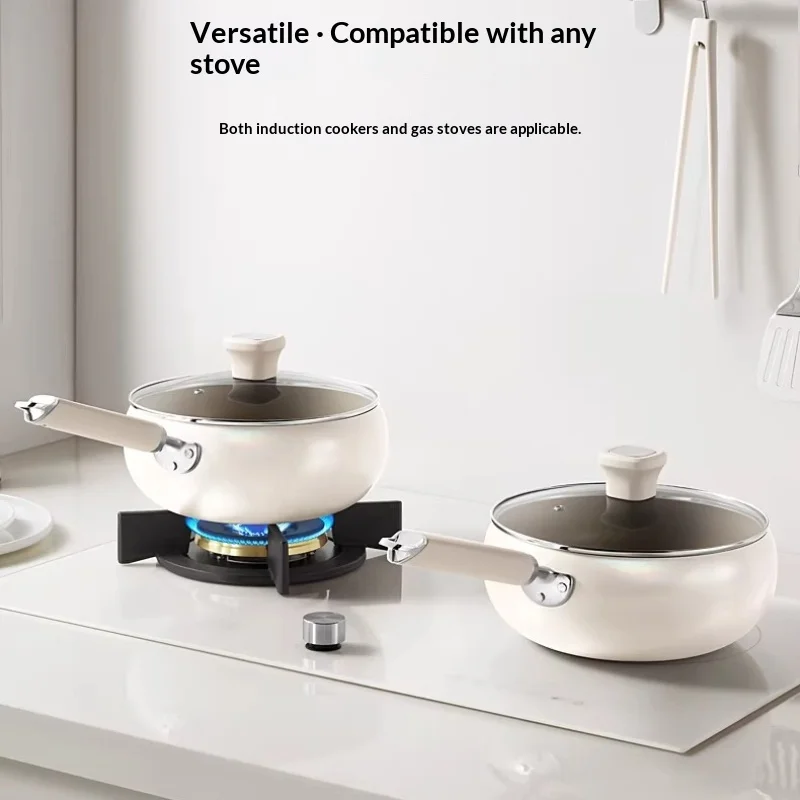 

Stock Pots Titanium Ceramic Nonstick Soup Pot Stew Casserole Family Size Induction Gas Stove Healthy Durable Cookware Cooking