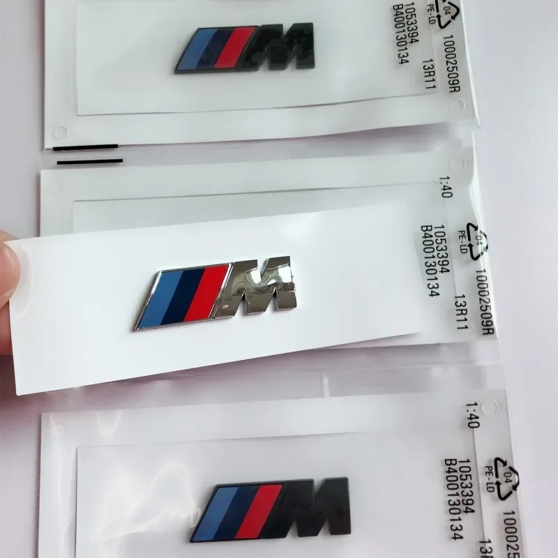 2PCS BMW Side LOGO M LOGO Fender Emblem Badge 1 3 5 7 Series X1 X3 X5 X6m M Sports Sticker Car Accessories Sticker Styling