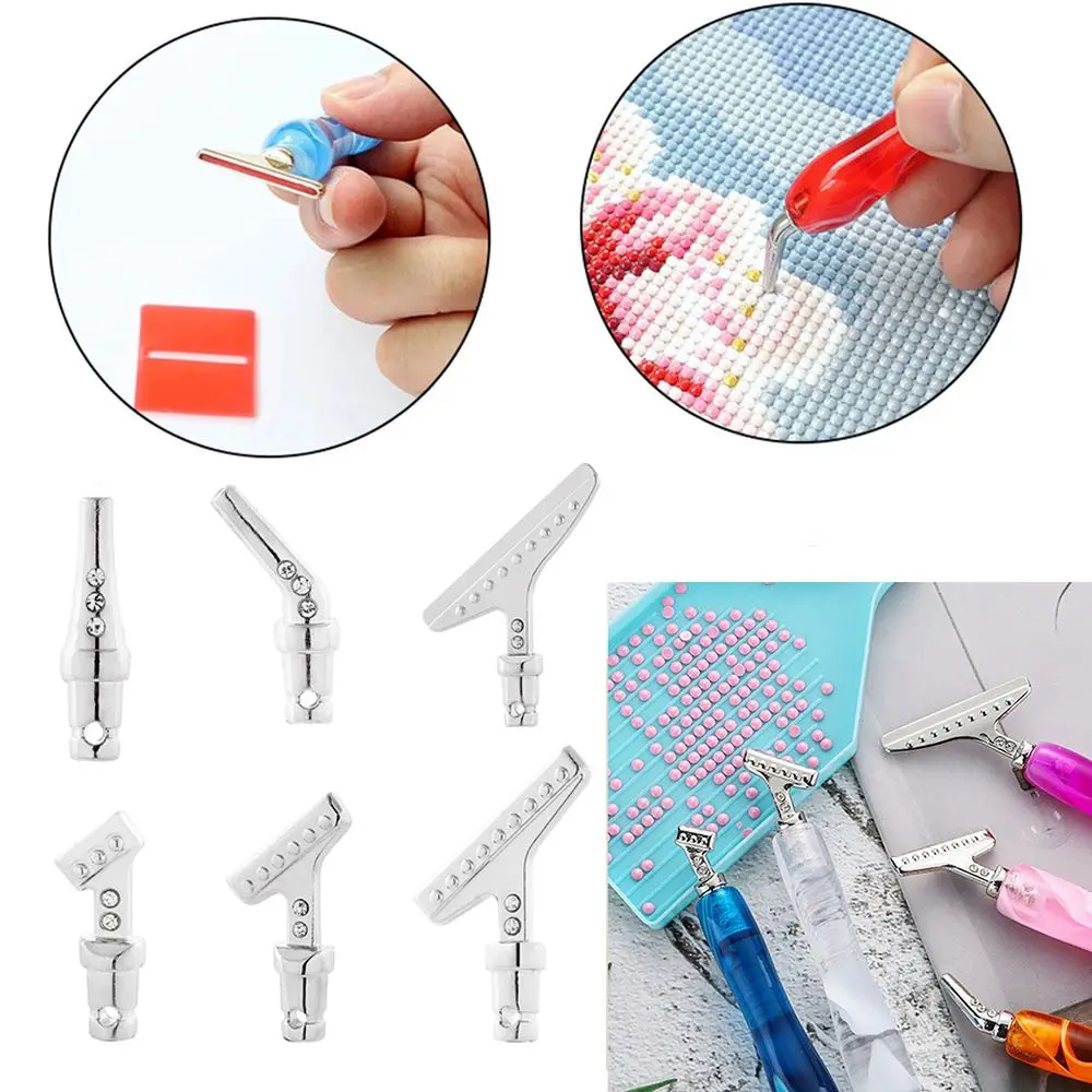 DIY Crafts Replacement Pen Heads Reusable 45° Angled Tips Dot Pen Tool Metal Pen Tips Point Drill Pen Heads Diamond Painting