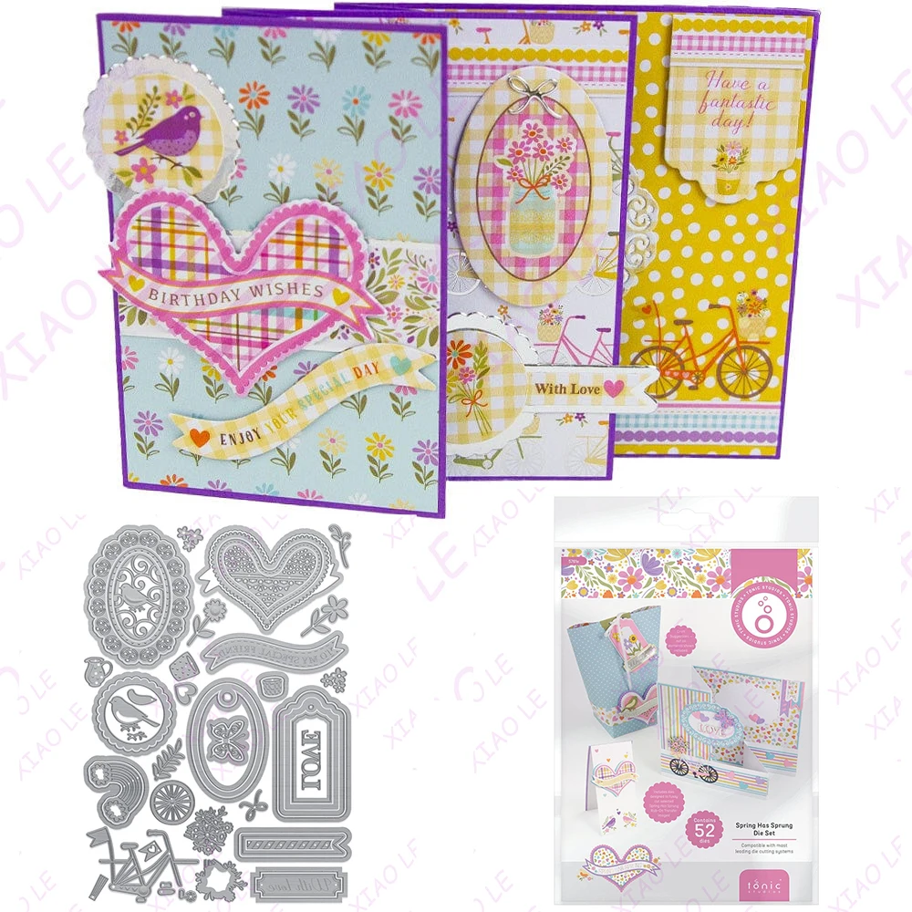 

Valentine Spring Has Sprung Full Papercraft Metal Craft Cutting Die DIY Scrapbook Paper Diary Decoration Card Handmade Embossing