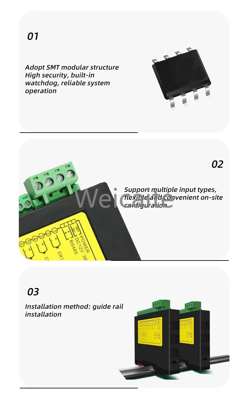 High Quality Universal 1-5VDC 0-5V 0-10V 4-20mA RS485 Modbus Input Output Module for PLC HMI SCADA Data System ICs Product