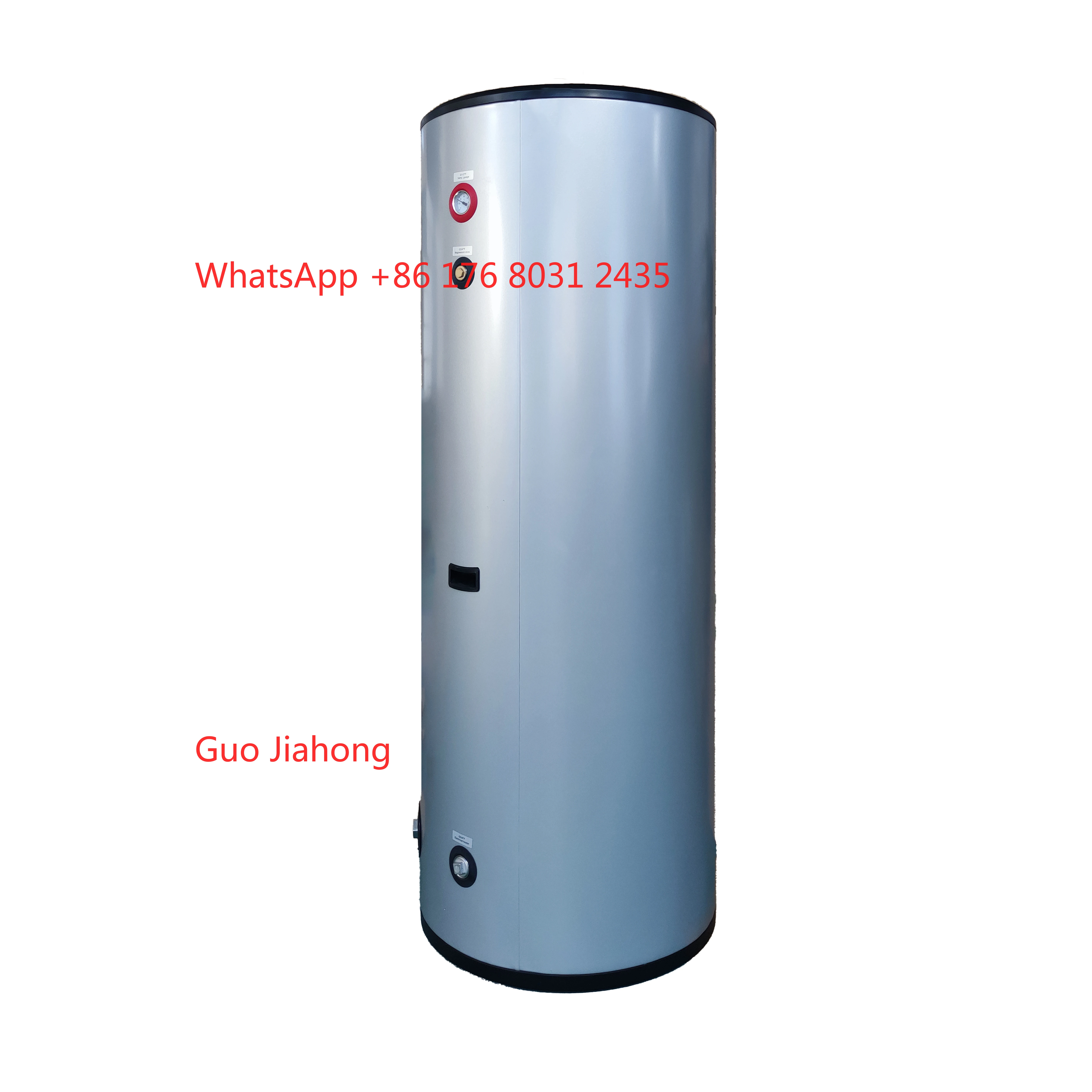 خزان مياه ساخن كبير من الفولاذ المقاوم للصدأ المحلي لمضخة حرارة مصدر الهواء مع خزان تخزين اتصال شفة DN100 DN150 DN200