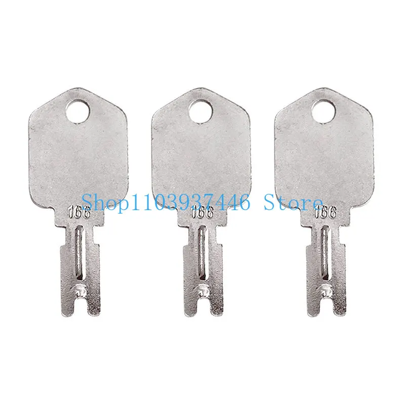 Ignition Keys 3 Pcs 6T-2663 A214062 KM31166P Compatible with  Skid Steers 430 440 450 Compatible with Polak 166