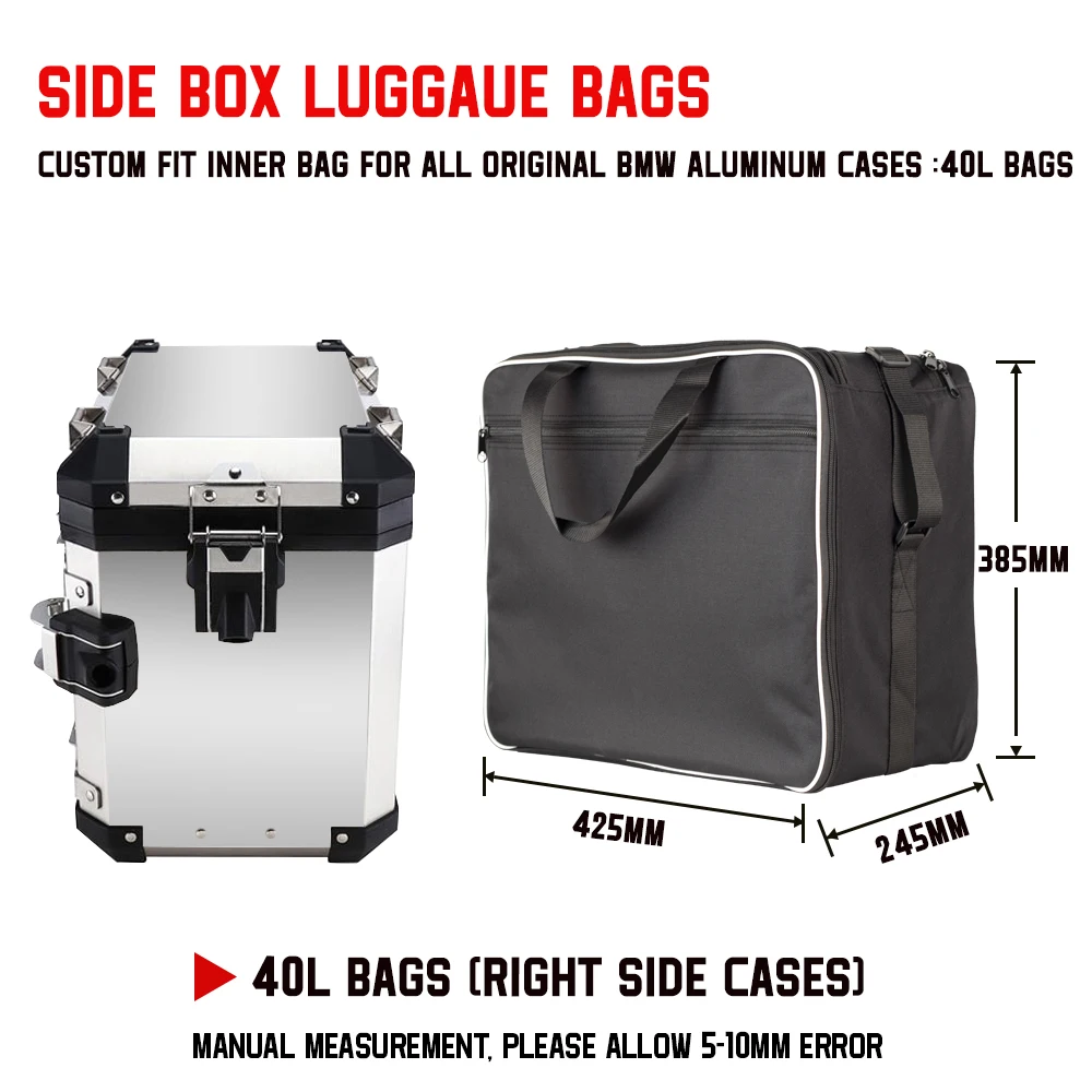 Motorcycle Luggage Bags for BMW R1200GS Adv Black Inner Bags R1250 GS Adventure Suitcases Bag Motorbikes Bag
