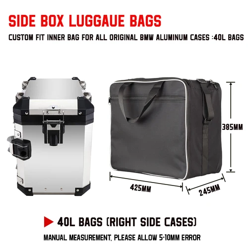 Imagen 2 del producto Bolsas de equipaje de motocicleta para BMW R1200GS Adv, bolsas interiores negras R1250 R1250 Gs Adventure, maletas