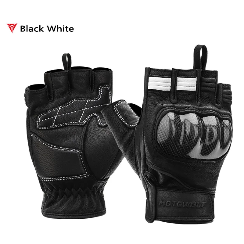 

Summer Gloves Motorcycle Men Women Fingerless Gloves Hard Knuckles Leather Cycling MTB Racing Riding Moto Gloves Protective Gear