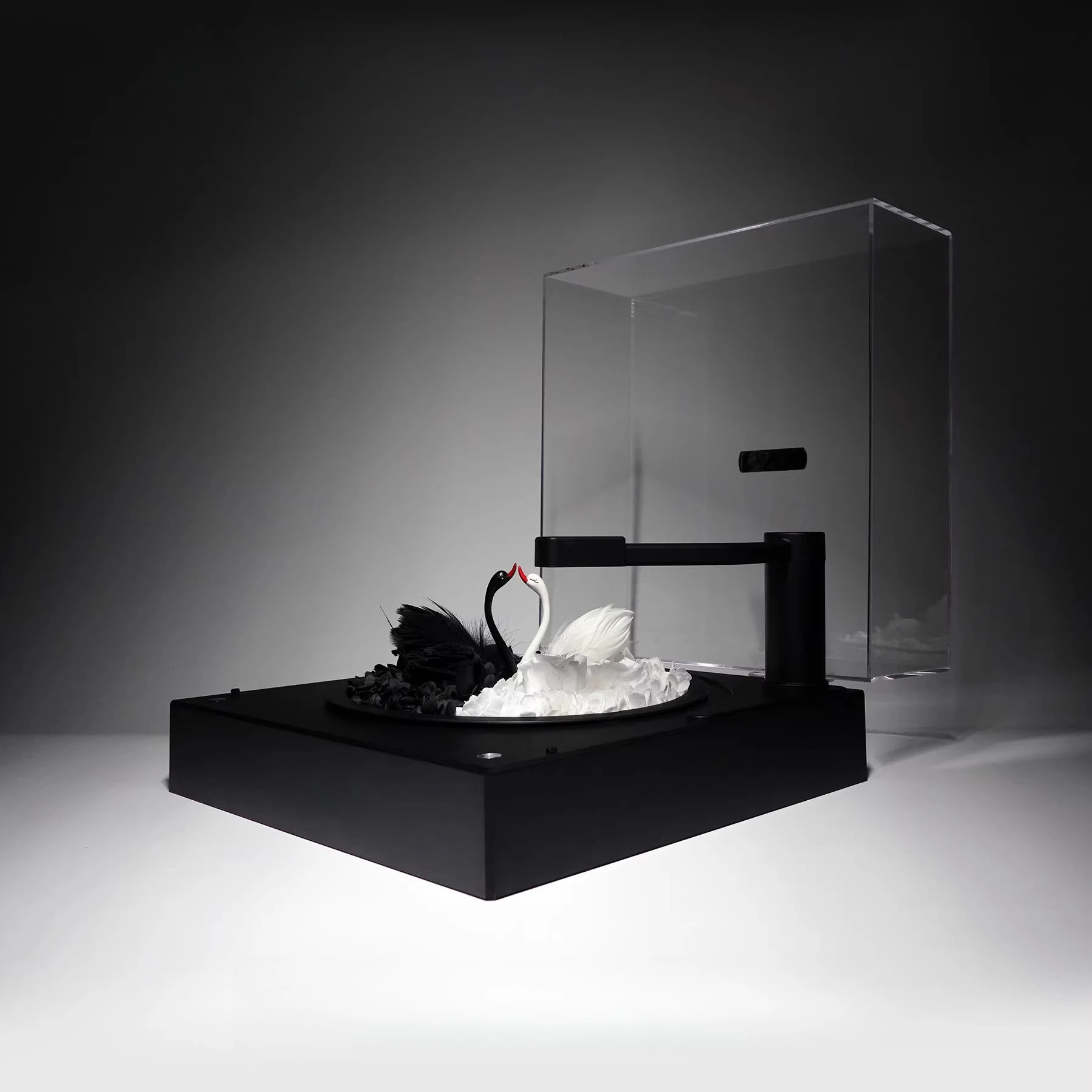 Eternal Flower Gramophone Bluetooth Audio, Rose Swan Giving Girlfriend Valentine's Day Birthday Gift Ornament