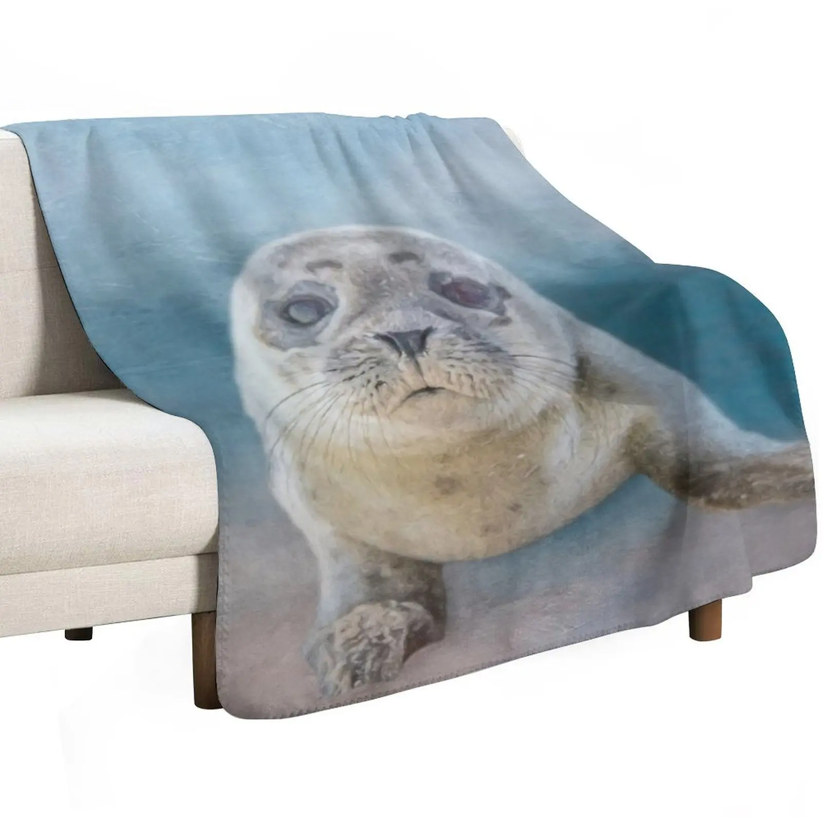 Baby Seal Throw Blanket anime Thermals For Travel for winter funny gift warm for winter Sleeping Bag Blankets