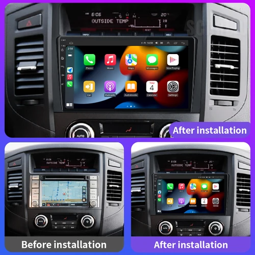 Imagen 2 del producto Android 16 QLED Radio de coche para Mitsubishi Pajero 4 V80 V90 2006-2024 Autoradio reproductor Multimedia GPS para Carplay Android Auto bt