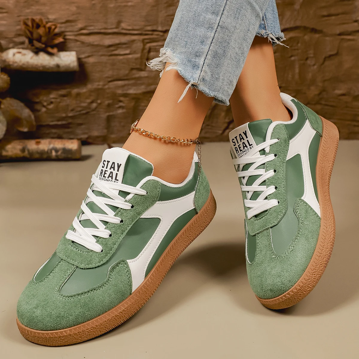 Damskie sneakersy w mieszanych kolorach, nowość na wiosnę 2026, luksusowe buty na płaskiej platformie, wulkanizowane, sznurowane, antypoślizgowe, codzienne buty do skateboardingu.