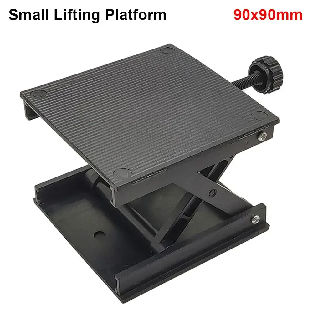1Pcs Durable Plastic Lifting Platform Adjustable Lifting Height 90x90mm Laboratory Table Small Experiment Workbench