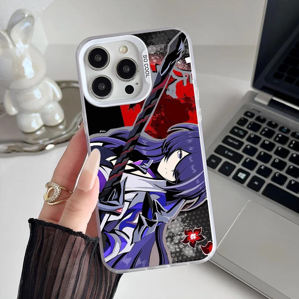 Honkai Star Rail Acheron Mousepad Phone Case IMD Color Silver Shell For IPhone 16 15 14 13 12 Pro Max Plus