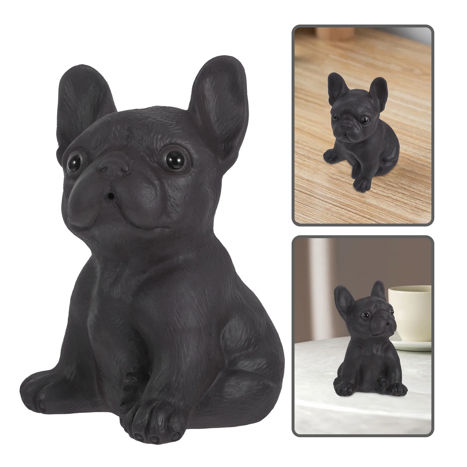 

Dog Statuette Bulldog Ornament 1190X830X780CM Purple Clay Animal Sculpture