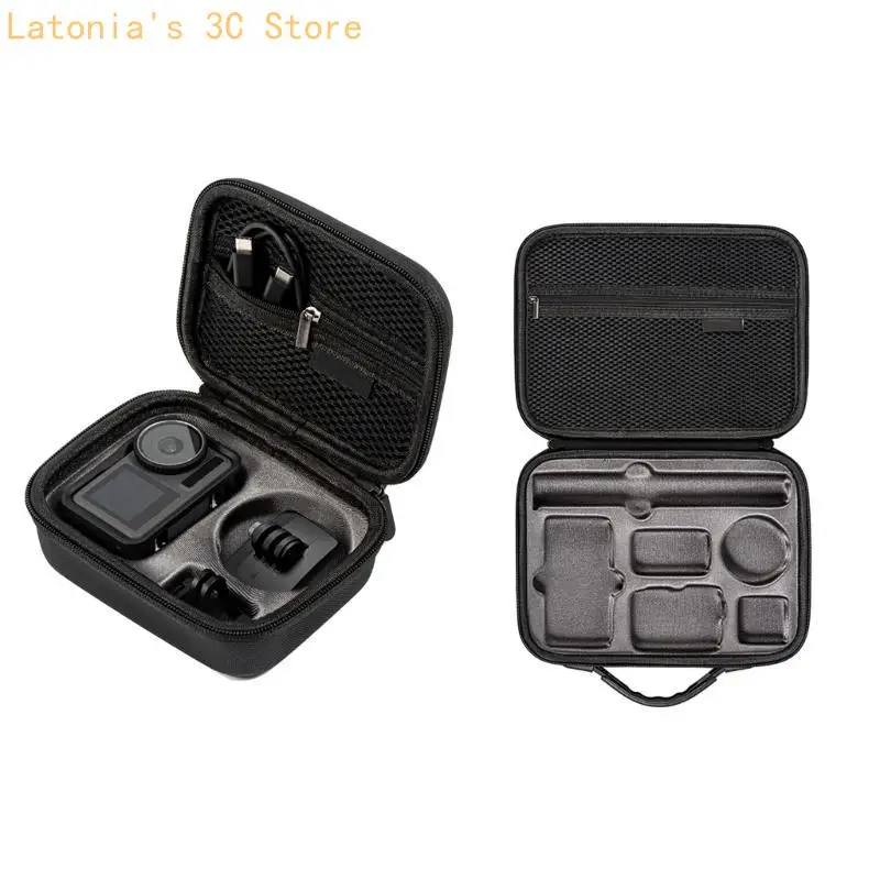 

Portable EVA Hard Travel Case Soft Lining Handbag for DJI Action 4 Camera X3UB