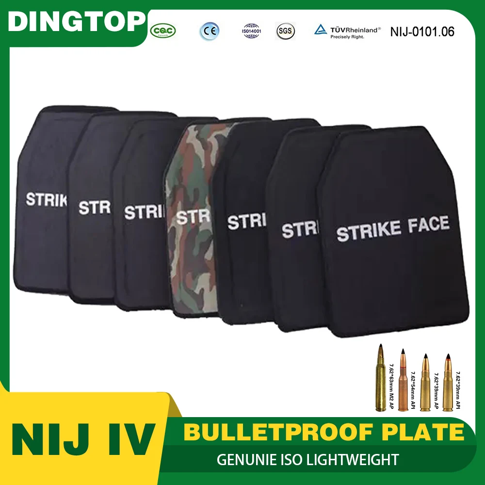 

NIJ Level IV Bulletproof silicon carbid Plate Against M2AP AK 47 M80 Ballistic Hard Plates For Military Bulletproof Vest 25x30cm