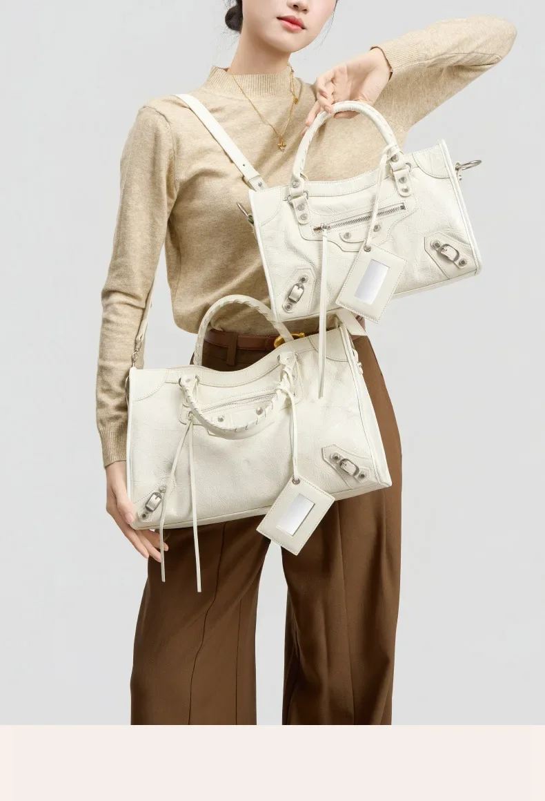 2026 Herbst- und Winter-Handtasche, Umhängetasche mit großer Kapazität, City-Motorrad-Schultertasche, Tragetasche für Damen, Luxus-Designer – Detail 9