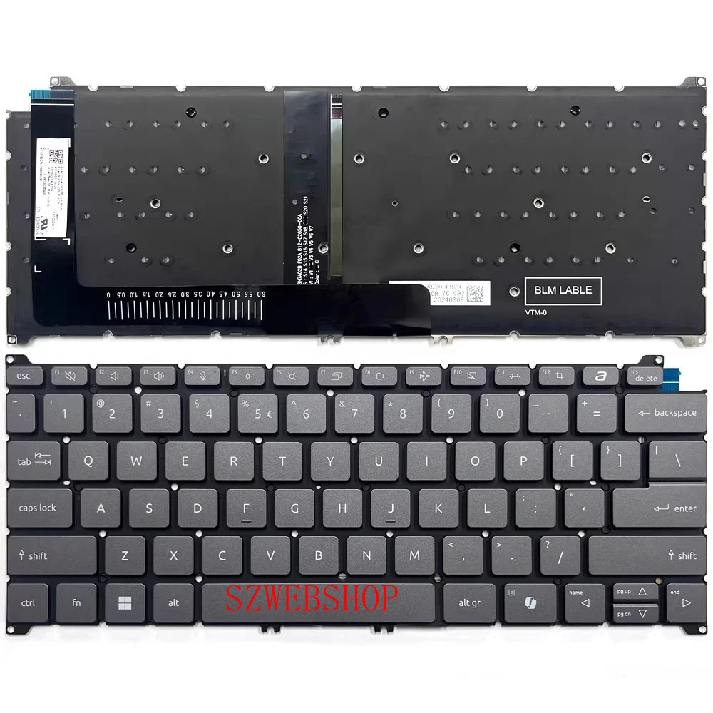 

New Laptop For Acer Swift 14 AI SF14-11 SF14-11T SF14-51 51T 61T US keyboard backlit
