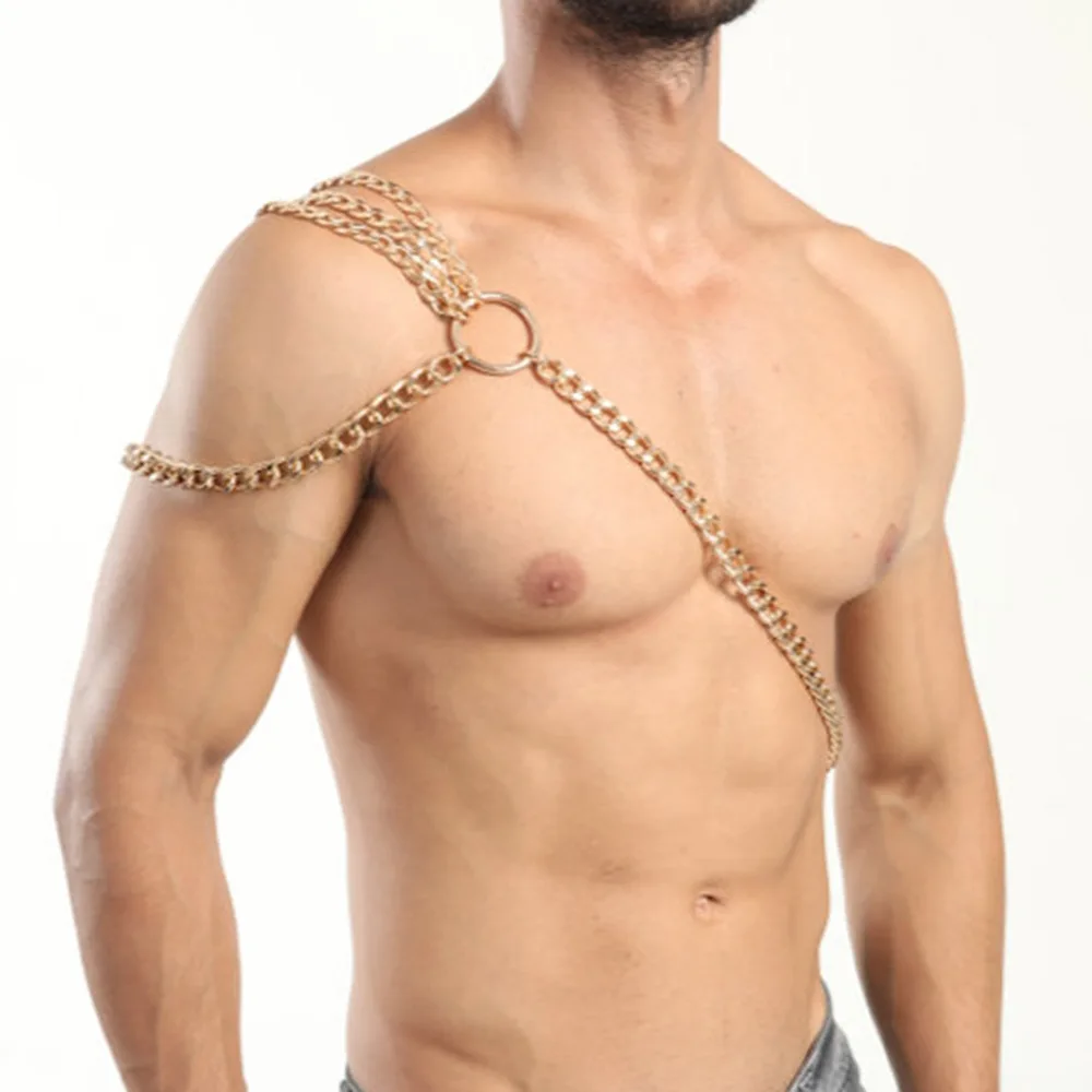 

2024 Men's sexy stenciling bondage body chain