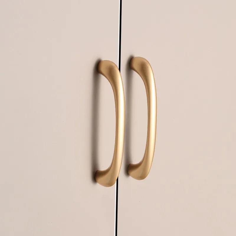 Light Luxury Arch Cabinet Pulls Burnished Brass Drawer Handles Vintage Home Improvement Retro Dresser Handles Cabinet Hardware