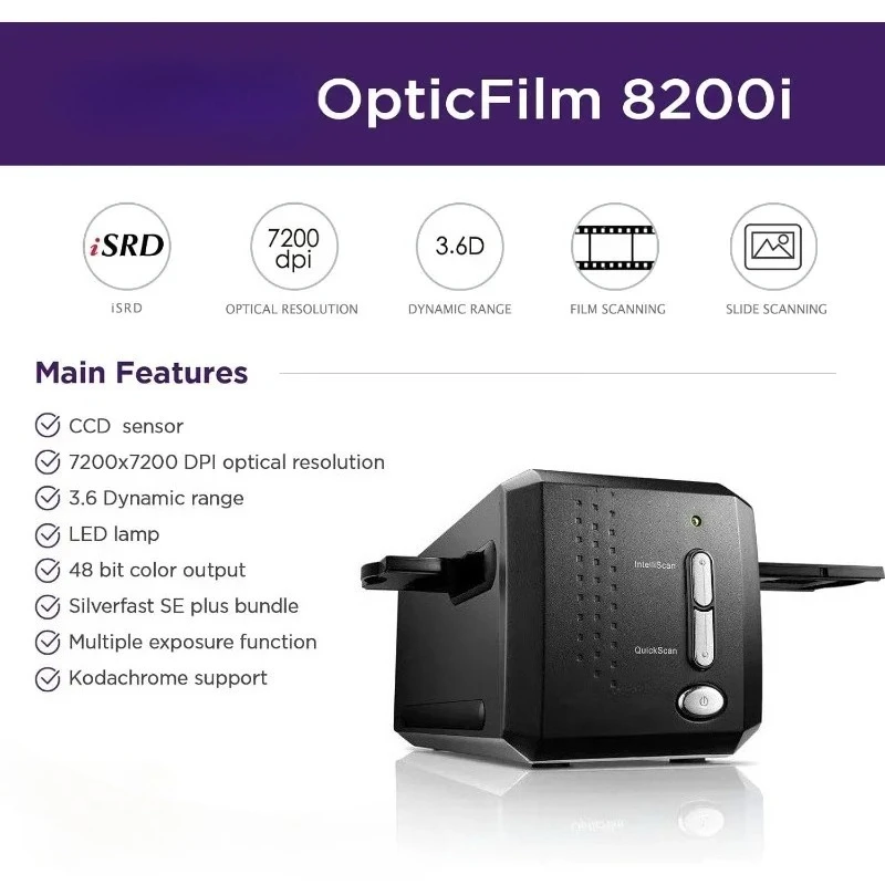 2025 hot sale Authenticity guarantee.OpticFilm 8200i SE , 35mm Film & Slide Scanner/Scratch Bundle Silverfast SE Plus 9
