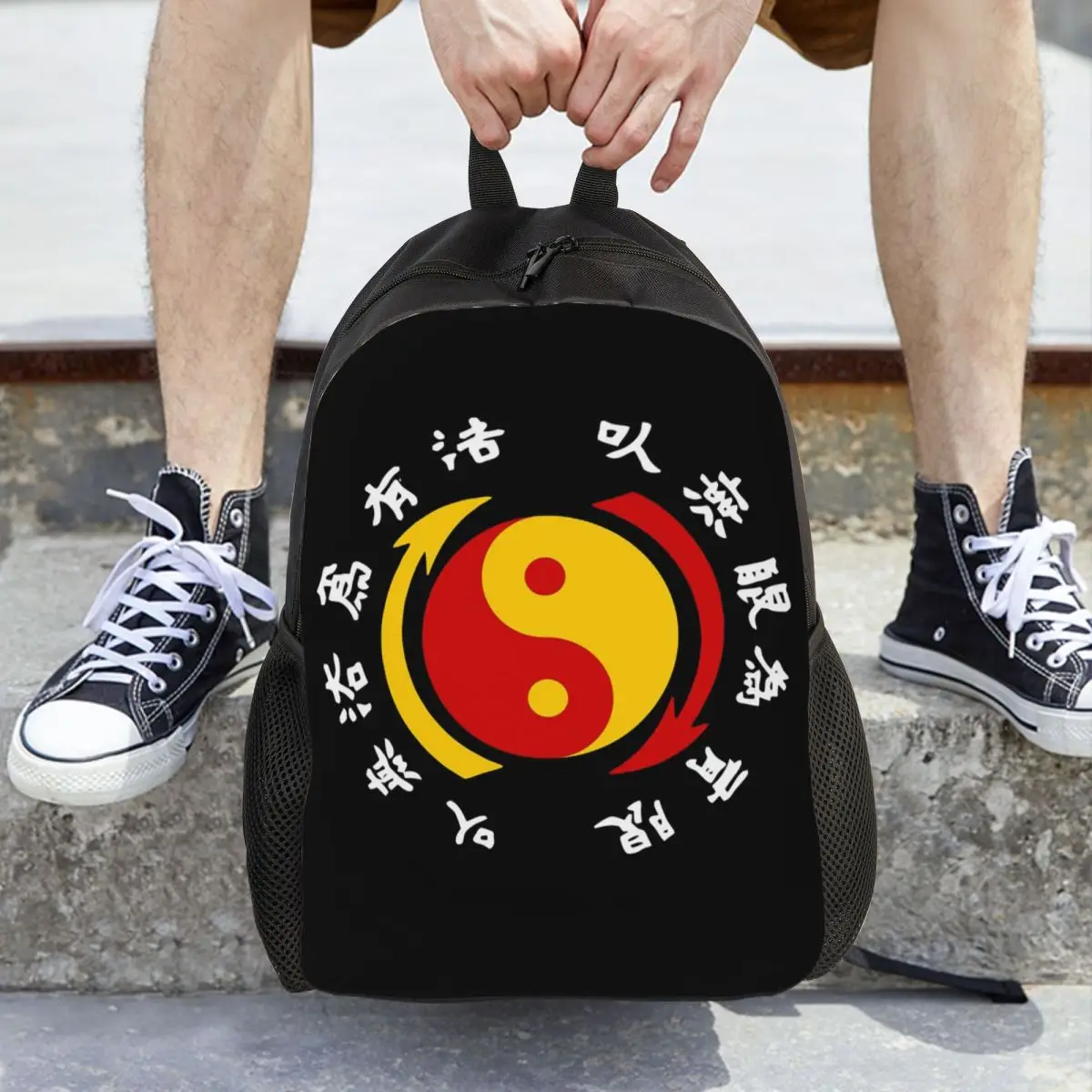 JKD Jeet Kune Do Logo mochila para estudiantes, mochila escolar, mochila de viaje para senderismo para niños y niñas, mochila de moda, bolsos de hombro