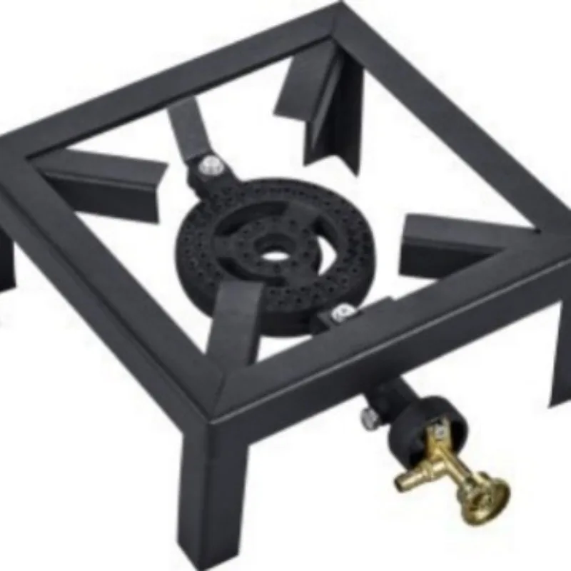 Stufa a gas in ghisa Stufa in ghisa con staffa Stufa a gas propano ad alta potenza Forno a gas da giardino esterno Portatile e facile da usare