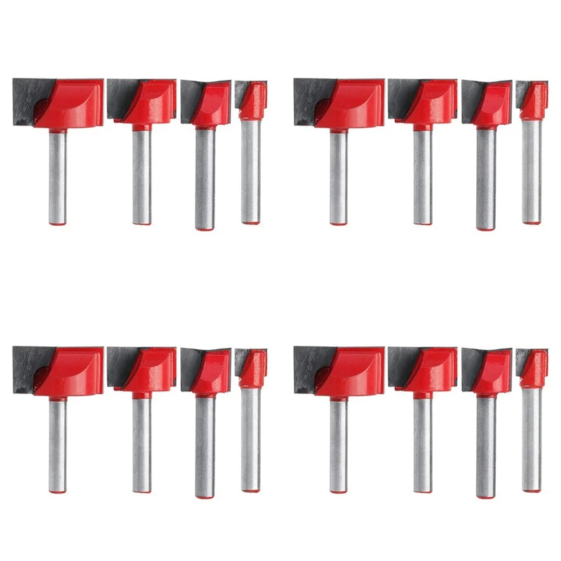 

Hot 16Pcs Bottom Cleaning Engraving Bit Wood Router Bits 10/15/22/30Mm Milling Cutter Endmill For Wood Milling Cutter Set