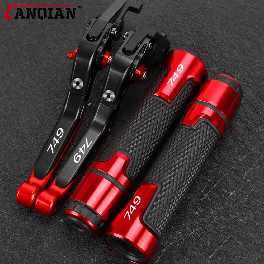 

Folding Brake Clutch Levers Handlebar Grip Handles bar Hand Grips Motorcycle Accessories FOR DUCATI 749 S R 2003 2004 2005 2006