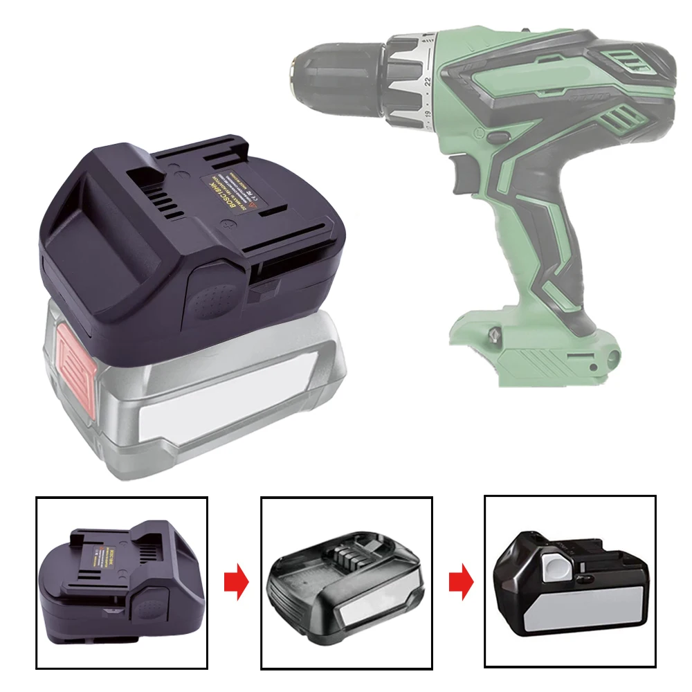 

Battery Adapter for Bosch PBA 18V Li-ion Batteries for Bosch/Maktia/Milwaukee/Hitachi/Hikok/Parkside 18/20V Battery Power Tools