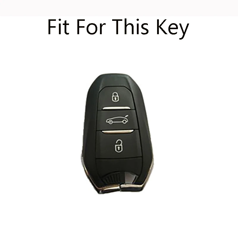 Zine Alloy Leather Car Key Case Shell Cover For Peugeot 308 408 508 2008 3008 4008 5008 Citroen C4L C6 C3-XR Picasso DS3 DS4 DS5