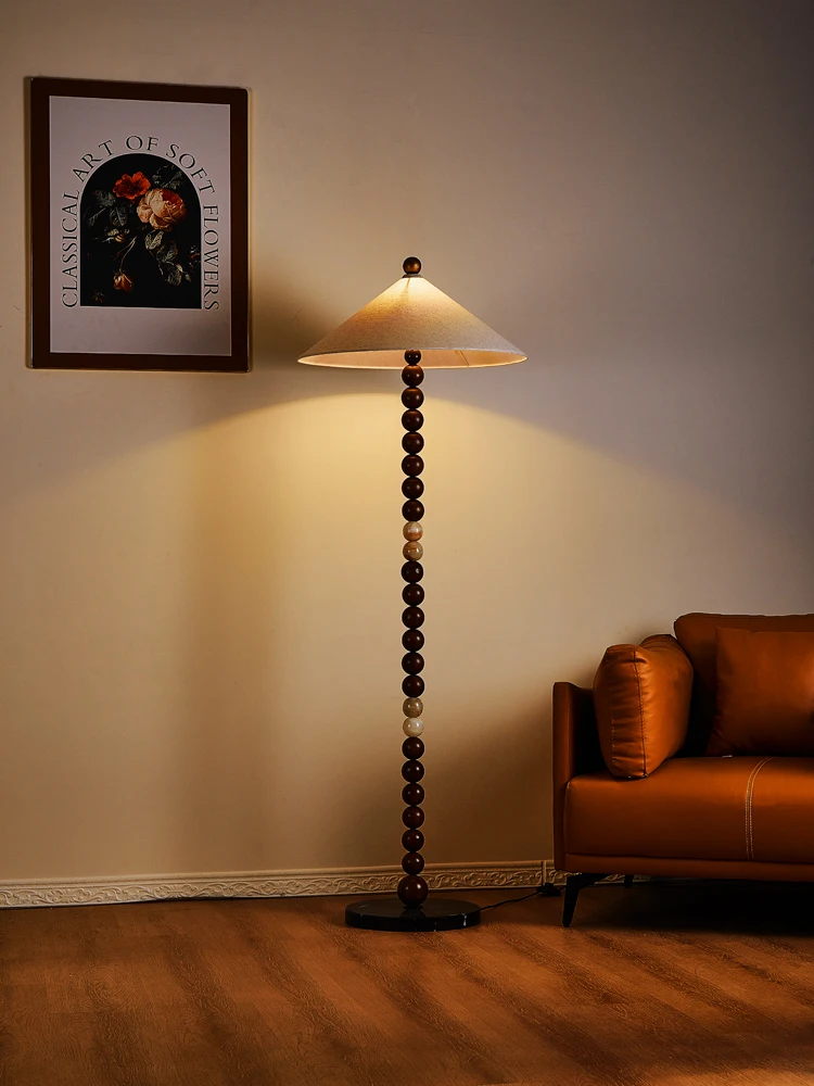 

Vintage floor lamp French medieval atmosphere Marble decorative lamps next to the sofa in the living room