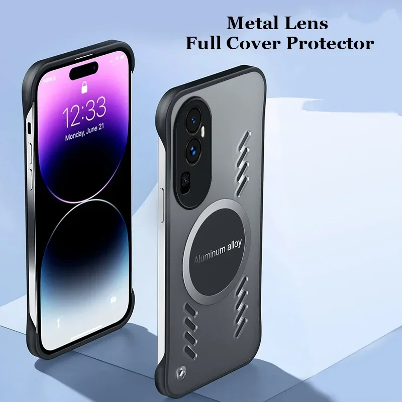 Frameless Transparent Matte PC Case For Oppo Reno 11 10 9 8 7 5 K 6 SE Pro Plus Heat Dissipation Bumper Shell Cover Protector