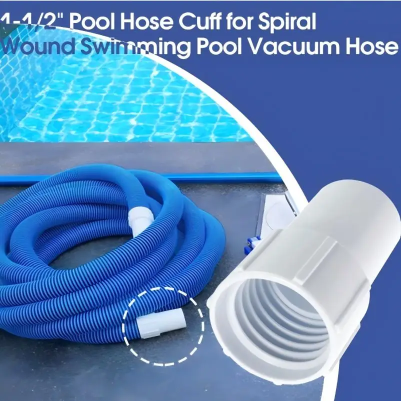 1pc 38mm Pool Hose Connector Left Hand Threaded End Cuff for