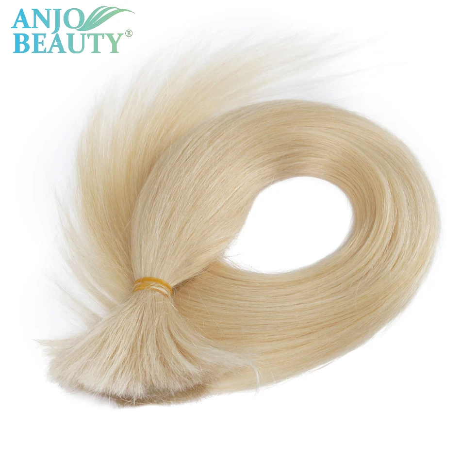 Straight Human Hair Bulk For Braiding Vietnamese Human Hair Bundle Blonde No Weft 16-28 Inch Bulk Hair Extensions