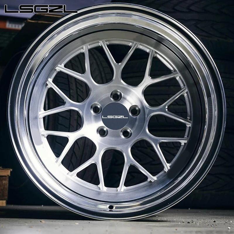 lsgzl forged 2-piece brushed custom concave 5x114.3 5x130 5x112 for . C8 Ferrari alloy rim 16-26 inch luxury car wheel 15