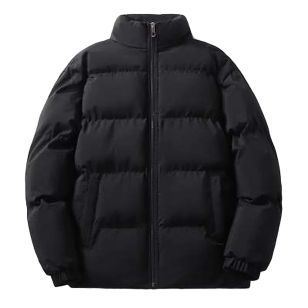 

Stand Collar Jacket Down Cotton Coat Men For American Loose Fit Stand Collar Casual Coat Down Cotton Outerwear Street Jacket