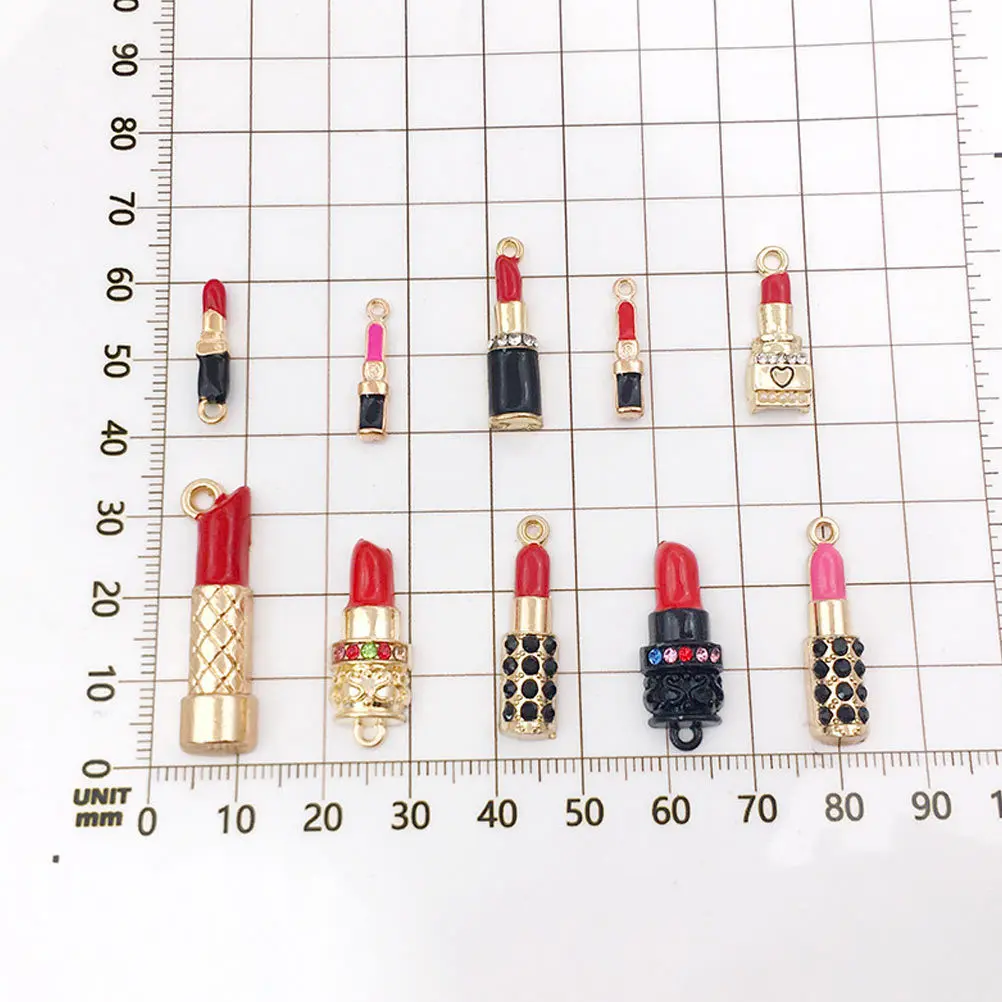 

33 шт. кулон в форме помады DIY ювелирные аксессуары креативное ожерелье браслет серьги декоративные подвески кулон для помады