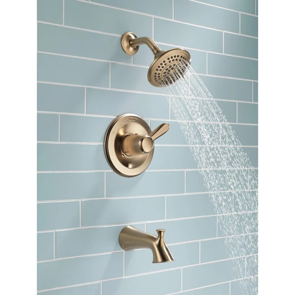 Faucet Single-Handle Tub and Shower Trim Kit, Shower Faucet with 5-Spray Touch-Clean Shower Head