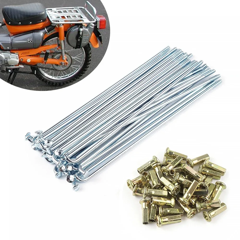 

36pcs 3.2mm*160mm 17" Motorcycle Rear Wheel Spokes for Honda SS50 C70 Passport CL70 CT90 Trail CT110 C110 CD70