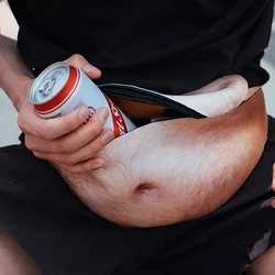 Dad Packs Fake Beer Belly Fanny Packs dla mężczyzn i kobiet Biały słoń Prezent Gag Prezent