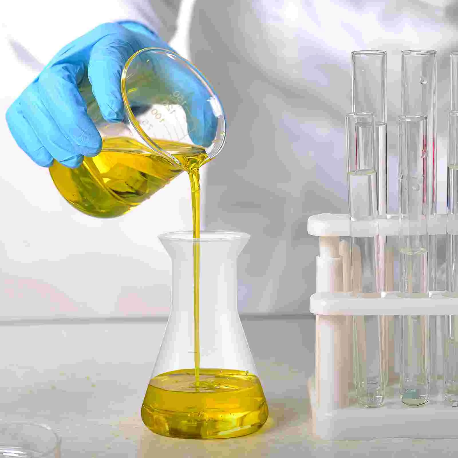 5 Pcs Plastic Erlenmeyer Flask Flasks Conical Clear Bottles Pp for Experiment Travel